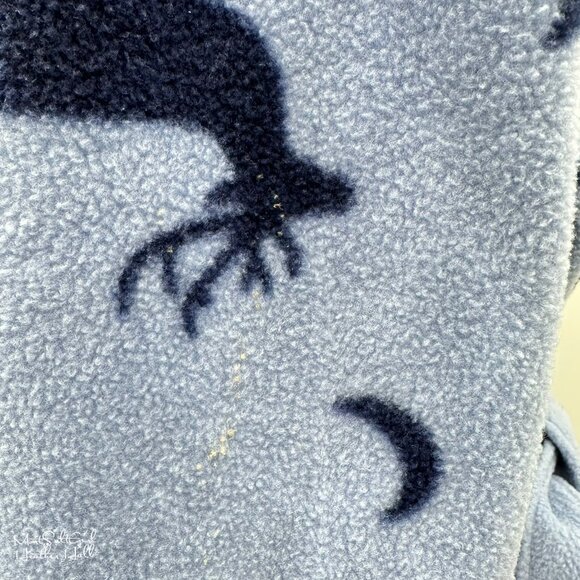 Amanda Stewart Country Blue Forest Animals Fleece Robe with Belt - Picture 8 of 9